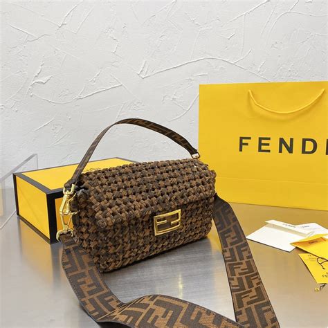 fendi woven baguette.